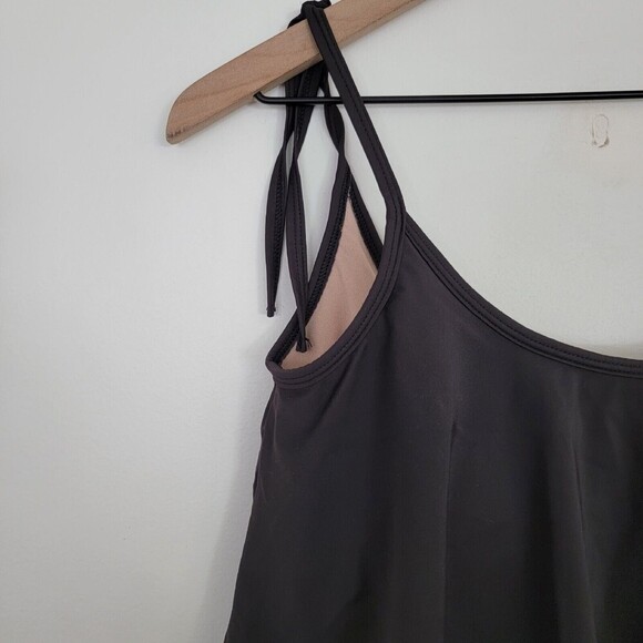 Kortni Jeane Black Swimsuit Swing Tankini Tie Top Lined Padded Size Medium - Picture 3 of 10
